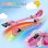 Scooter infantil dobrável Homcom com luzes música 67x32x65-78 cm rosa