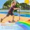 Homcom Patinete Para Niños Plegable Con Luces Música 67x32x65-78 Cm Rosa