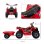 Homcom Quad Eléctrico Para Niños Con Remolque 106x41,5x48,5 Cm Rojo