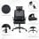 Vinsetto Silla De Oficina De Malla Giratoria Y Ajustable 58x61x102-119 Cm Negro