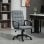Vinsetto Silla De Oficina Con Altura Ajustable 59x63x96-105,5 Cm Gris Oscuro
