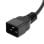 Câble d'extension d'alimentation externe Cradia IEC60320 C19H - C20M 0,6 m Noir