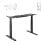 Scrivania Sit/Stand motorizzata Kimex 120x75 cm, altezza 62-128 cm, piano in noce/base nera, collegata