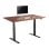 Scrivania Sit/Stand motorizzata Kimex 120x75 cm, altezza 62-128 cm, piano in noce/base nera, collegata