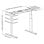 Escritorio Motorizado Kimex 150-2515K2W 150x75cm Altura 62-128cm Blanco/Negro