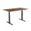 Scrivania Sit/Stand motorizzata Kimex 150x75 cm, altezza 62-128 cm, piano in noce/base nera, collegata
