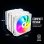 Tempest Cooler 6Pipes Blanc A-RGB Double dissipateur thermique Ventilateur CPU 2x120 mm Blanc