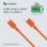 Nubbeh Elisium Cable USB-C a USB-C 1m 3A Naranja