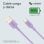 Nubbeh Elisium Cable USB-A a USB-C Tpe 1m 3A Lila