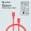 Nubbeh Elisium Cable USB-C a Lightning 1m 2A Rojo