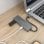 Aisens HUB USB 3.2 Gen2 10G USB-A a USB-A/M + 2xUSB-C/H + 2xUSB-A/H 15cm Gris