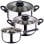 Well Home Cookware 5 Pezzi + Set 3 Pentole In Alluminio Stampato 16/20/24cm