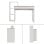 ML-Desing Escritorio con Estantes Mesa De Trabajo 110x72x40cm Blanco/Gris