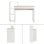 ML-Desing Escritorio con Estantes Mesa De Trabajo 110x72x40cm Blanco/Beige