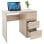 ML-Design Escritorio Con 3 Cajones 90x76x50cm Roble