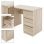 ML-Design Escritorio Con 3 Cajones 90x76x50cm Roble