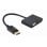 Gembird DisplayPort Macho para HDMI Fêmea + VGA Fêmea Preto
