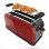 Cecotec Toastin' Time 1500 Red Tostadora 2 Rebanas Largas con Soporte para Panecillos 1500W Rojo