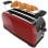 Cecotec Toastin' Time 1500 Red Tostadora 2 Rebanas Largas con Soporte para Panecillos 1500W Rojo