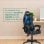 Kubo Silla Gaming  Ergonómica con Reposacabezas Negro/Azul
