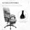 Vinsetto Silla De Oficina Reclinable Con Altura Ajustable 66x76x116-124 Cm Gris