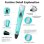 Arzopa Bolígrafo Inteligente 3D Pantalla Led 50m, 10 Colores Negro