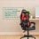 Kubo Cadeira Gaming Ergonómica com Apoio para Cabeça Vermelha/Preta