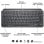 Logitech MX Keys Mini Teclado Sem Fios Bluetooth Retroiluminado Grafite Layout Italiano