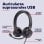 Trust Ayda On Ear Auriculares USB con Micrófono Negros