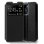Custodia Flip Cover a libro nera, tinta unita, per ZTE Blade A72s