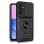 Coque rigide noire avec anneau pour Samsung A155 Galaxy A15/A15 5G