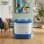 Briebe WM1140 Mini machine à laver centrifuge portable avec 2 compartiments 3 kg gris/blanc