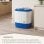 Briebe WM1140 Mini machine à laver centrifuge portable avec 2 compartiments 3 kg gris/blanc