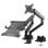 Maclean Mc-813 Dual-Monitor-Tischhalterung 17"-32" VESA 100 Max 2x8kg Schwarz