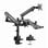 Gembird Ma-da3-02 Doppelmonitor + Laptopständer 17"-32" VESA 100 Max. 8 kg Schwarz