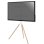 Kimex Meuble TV avec chevalet pour écrans 45"-65" Blanc/Hêtre