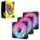 Corsair iCUE LINK RX120 RGB Starter Kit 3 Ventiladores Suplementarios PWM Negros