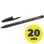 BIC Cristal Exact Noir Stylo à bille Ultra-fin 20 pièce(s)