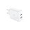 Caricabatterie di rete Ksix Gan da 65 W, Pps, Power Delivery, ricarica ultra veloce, compatibile con laptop e dispositivi mobili, 1xUSB-A + 1xUSB-C, Bianco
