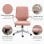Vinsetto Silla De Oficina Giratoria Con Reposabrazos 62x69x92-100 Cm Rosa