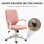 Vinsetto Silla De Oficina Giratoria Con Reposabrazos 62x69x92-100 Cm Rosa