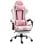 Vinsetto Silla Gaming Reclinable Reposacabezas Reposapiés 64x67x119-127 Cm Rosa