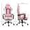 Vinsetto Silla Gaming Reclinable Reposacabezas Reposapiés 64x67x119-127 Cm Rosa