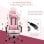 Vinsetto Silla Gaming Reclinable Reposacabezas Reposapiés 64x67x119-127 Cm Rosa