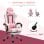 Vinsetto Silla Gaming Reclinable Reposacabezas Reposapiés 64x67x119-127 Cm Rosa