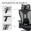Vinsetto Silla De Oficina De Malla Reposacabezas Ajustable 70x66x120-128cm Negro