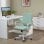 Vinsetto Silla De Oficina Giratoria Con Reposabrazos 62x69x92-100 Cm Verde