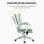 Vinsetto Silla De Oficina Giratoria Con Reposabrazos 62x69x92-100 Cm Verde