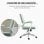 Vinsetto Silla De Oficina Giratoria Con Reposabrazos 62x69x92-100 Cm Verde