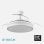 Fabrilamp Esparta Ventilador de Techo con Aspas Retráctiles y Luz LED 59W Blanco